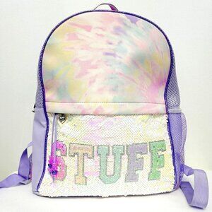 OMG Tie Dye Sequined STUFF Large Backpack